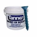 Tanner 3/16in x 4in UltraCon+ Concrete Screw Anchors, Phillips Flat Head, Carbon Steel w/Blue Stalgard TB-876
